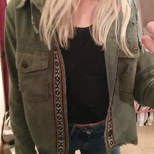 FREE PEOPLE TRIBAL GREEN JACKET